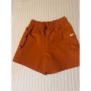 Nike Womens Shorts Orange Activewear Casual Sportswear Cargo Pockets‎